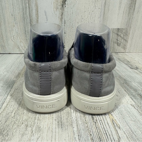 Vince Gray Suede and Wool Slip-On Sneakers  #700 - Picture 8 of 12